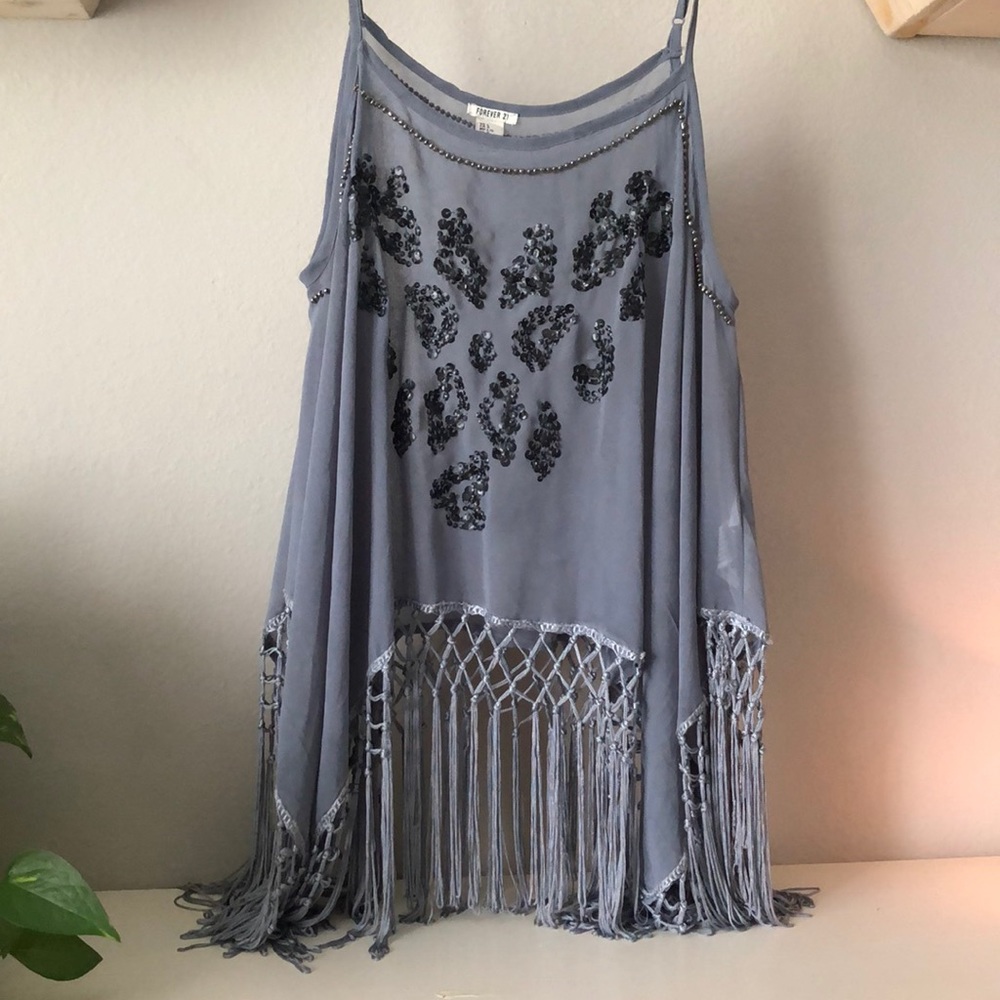 Beaded Fringe Tank